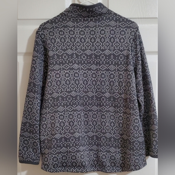 Stan Herman Nordic print Knitted Sweater / Cardigan Gray Size L - Picture 5 of 8